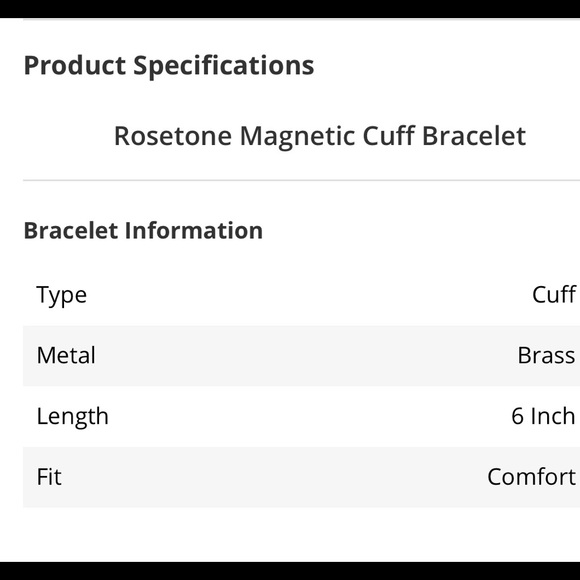 Roseton magnetic cuff bracelet - Picture 6 of 7